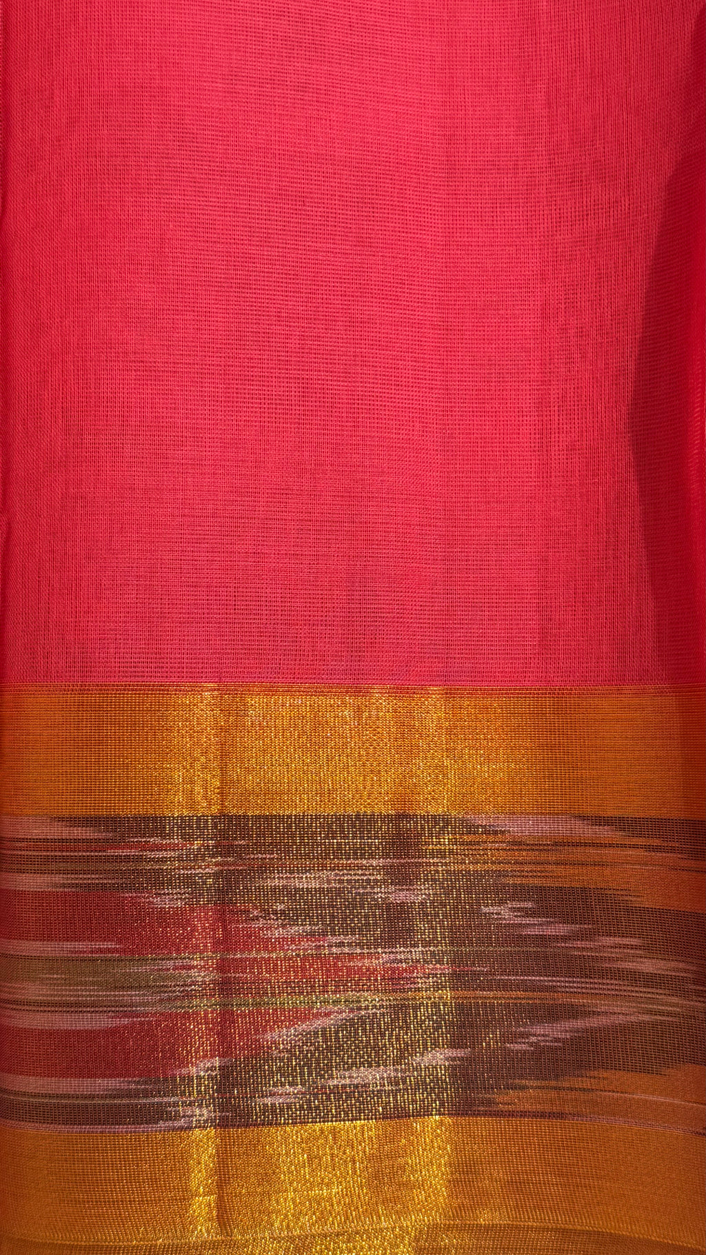 Ikkat Border Cotton Saree