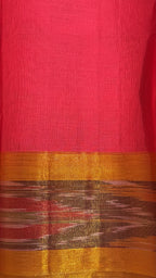 Ikkat Border Cotton Saree