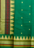 Handloom Chettinad Pure Cotton Saree with Thazhampoo Border