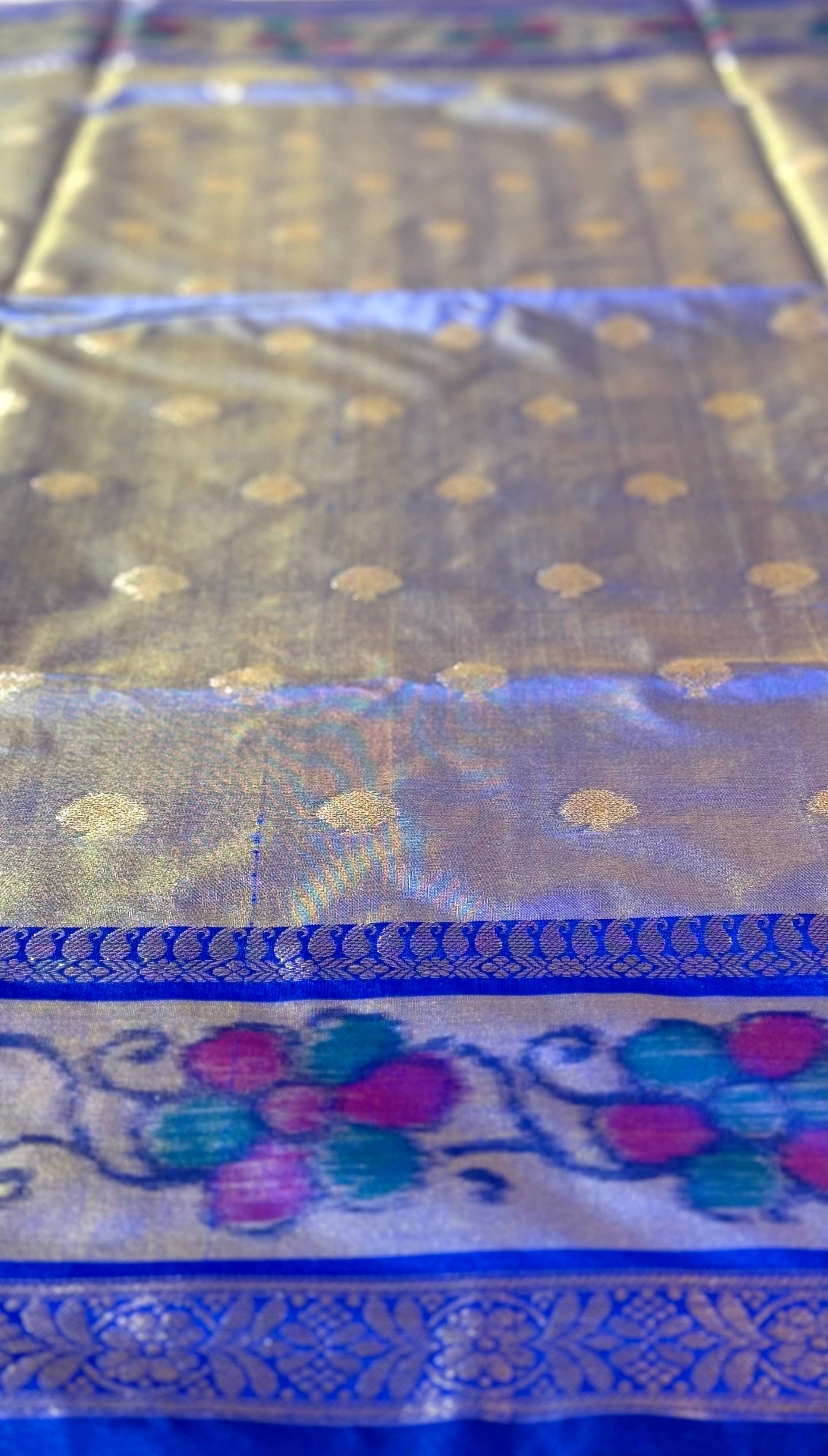 Vintage Silk Saree - Royal Blue