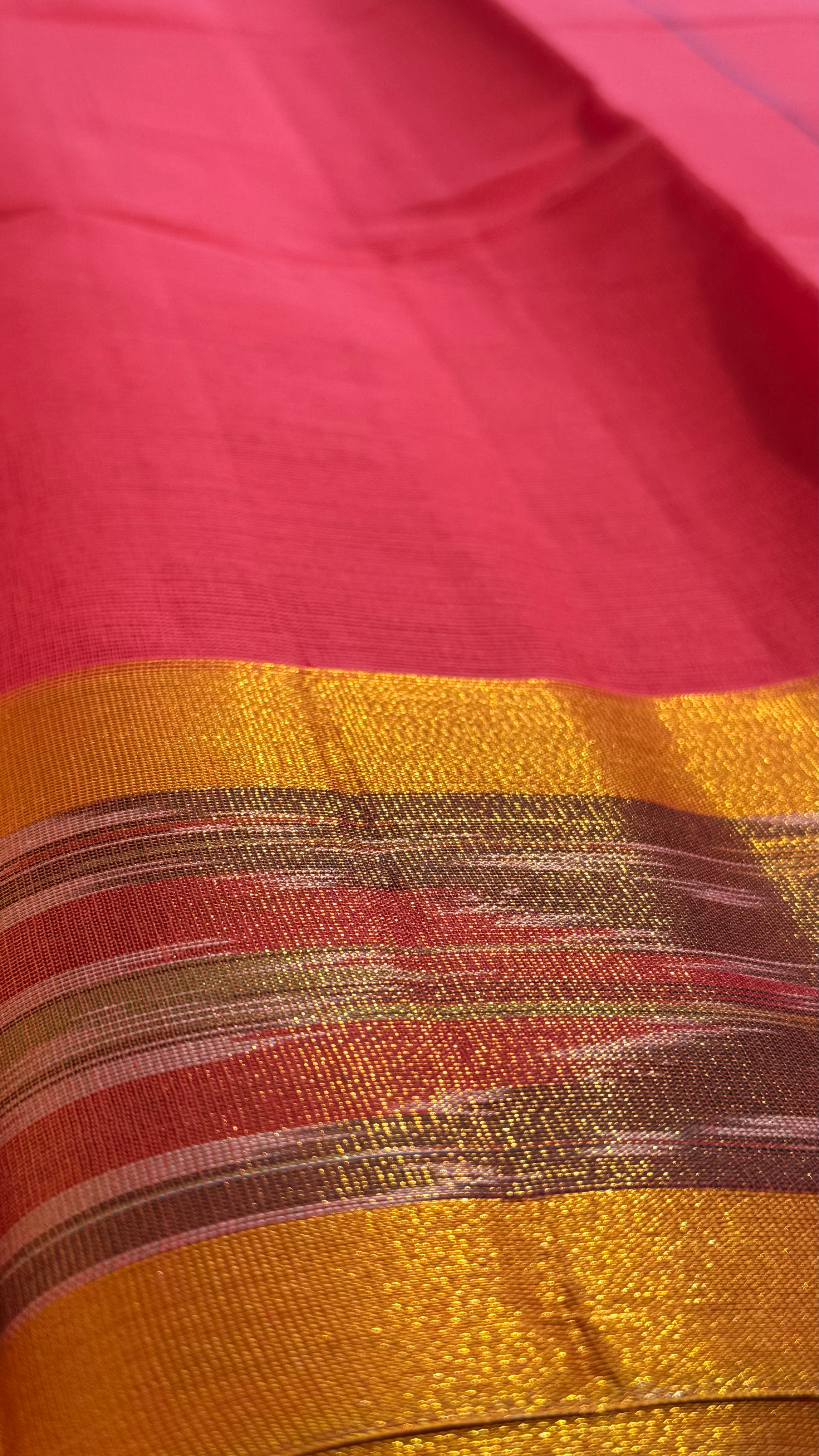 Ikkat Border Cotton Saree