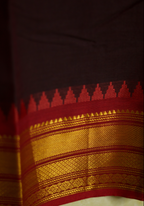 Pure Cotton Saree with Temple Zari Border