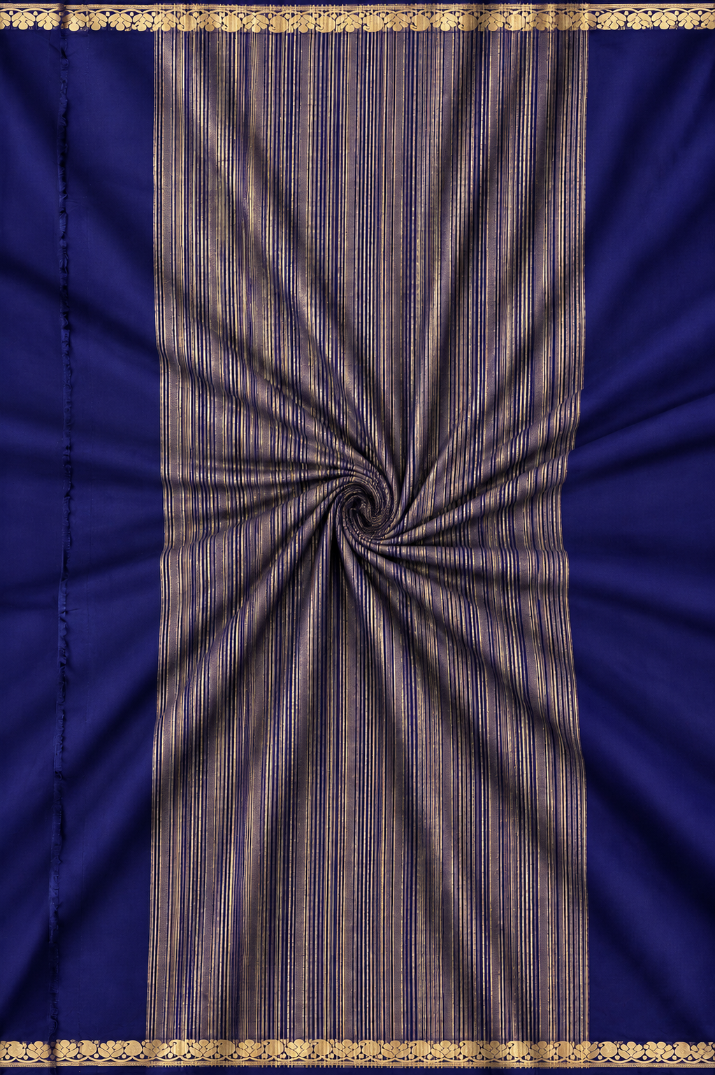 Mysore in Motion- One Inch Border- Deep Navy Blue