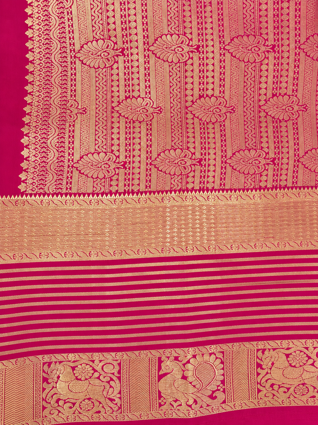 Annam & Ashva Varnam – Pure Silk Saree – Rani Pink
