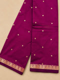 Kanchi Silk-Touch One Inch Border Saree - Magenta