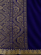 Kanchi Silk-Touch One Inch Border Saree - Deep Purple