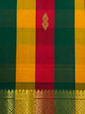 Pure Handloom Thirubhuvanam Silk Saree | பாலும் பழமும் | Green Pallu