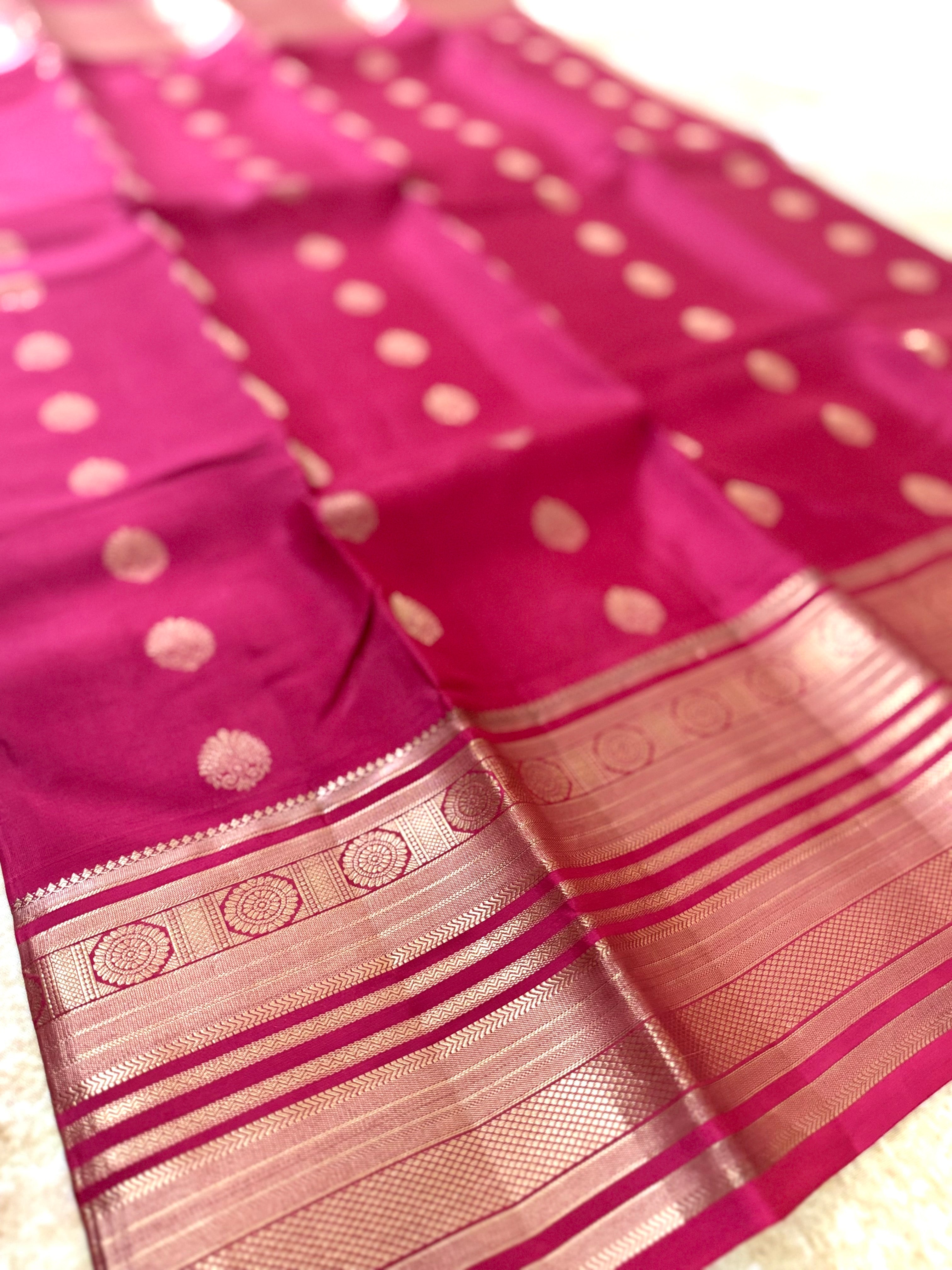 Luxury Silk Blend Kanchipuram Pattu | Bridal Red | Grand Pallu