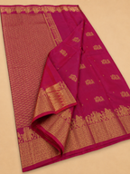 Kalyana Urvalam – Pure Silk Saree – Pallaku Motifs – Deep Pink