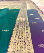 மரகதம் | Pure Handloom Silk Saree | கத்திரிப்பூ Rettaipet Border