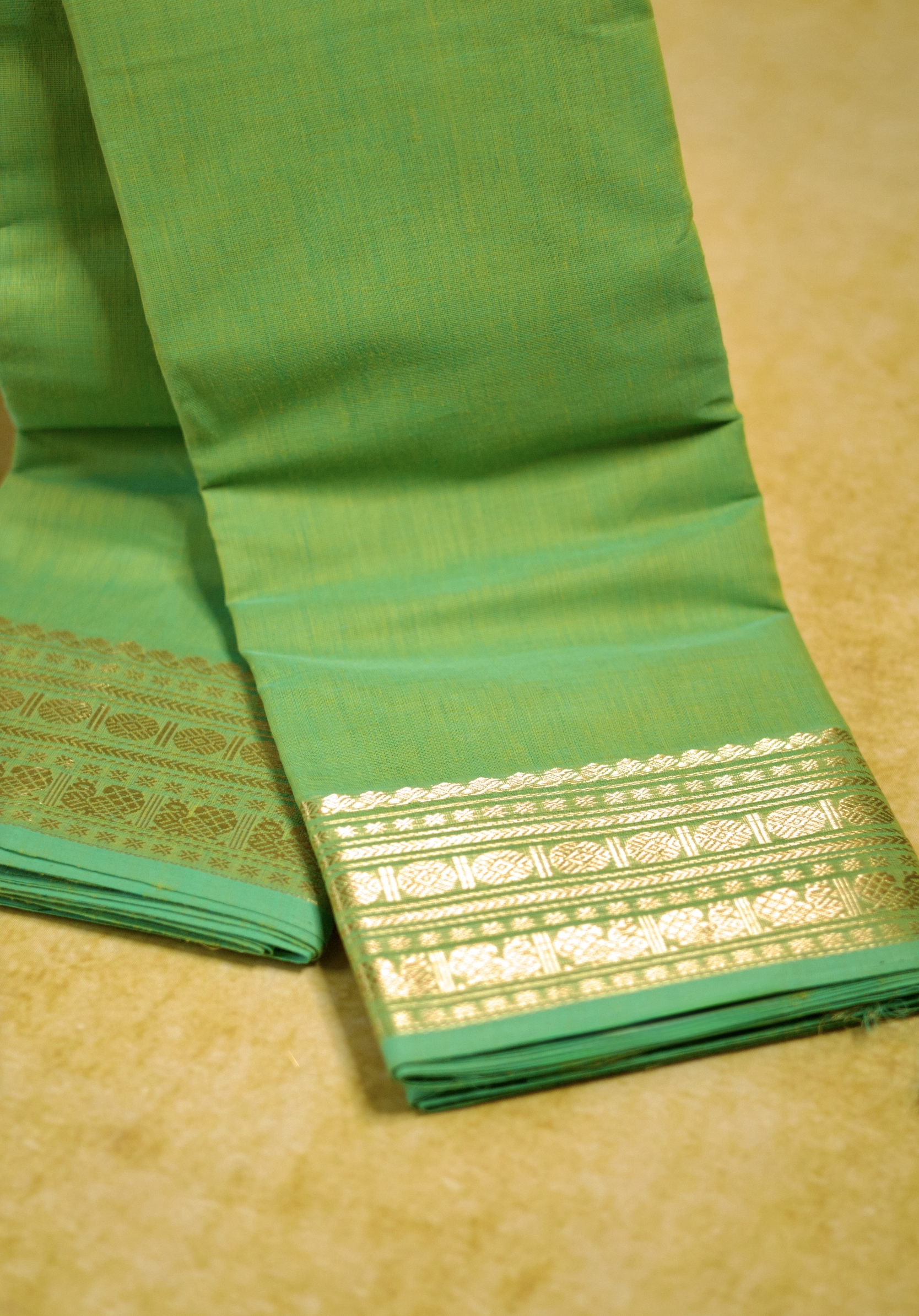 Pure Chettinad Handloom Cotton Saree – Green