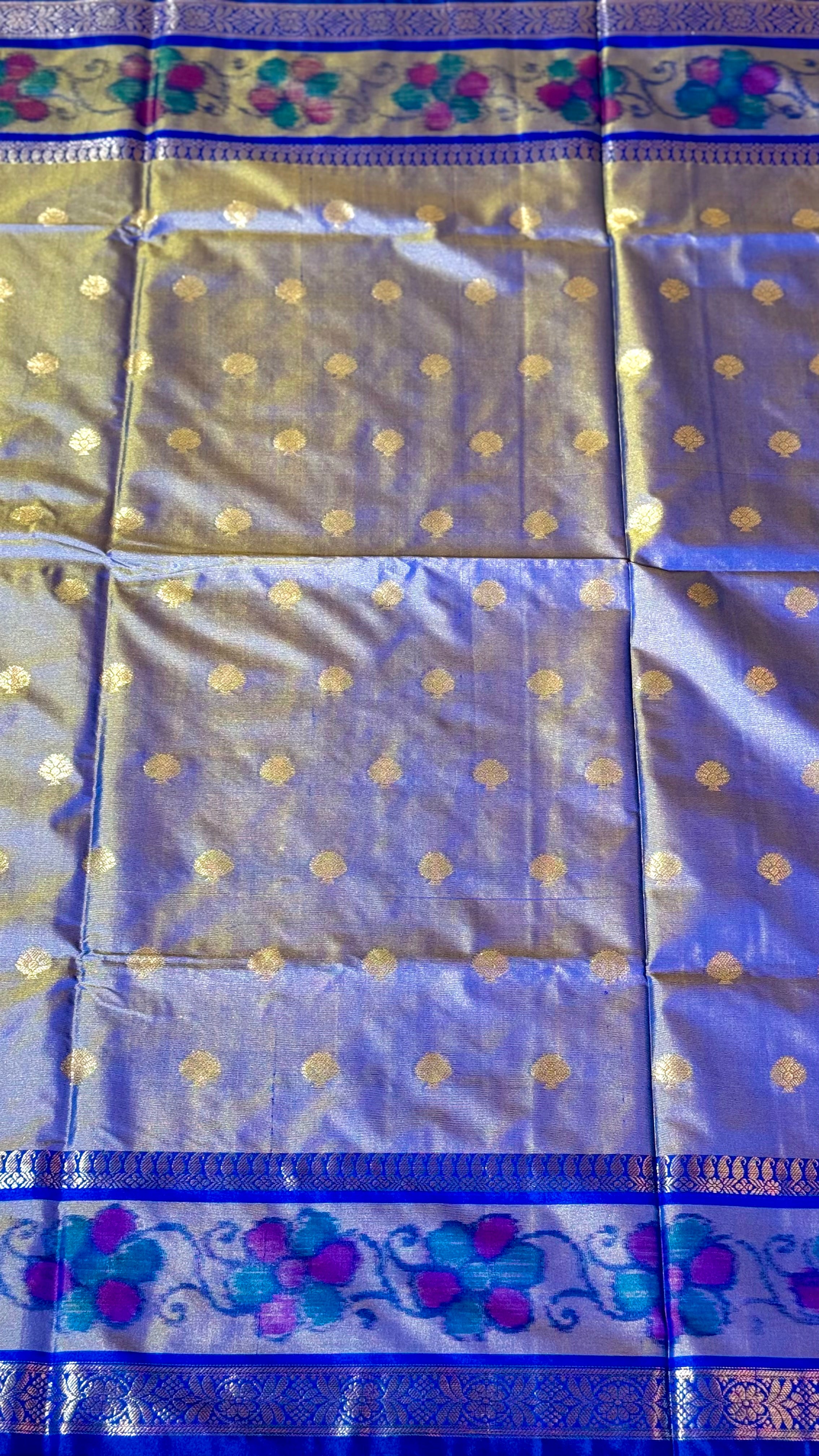 Vintage Silk Saree - Royal Blue