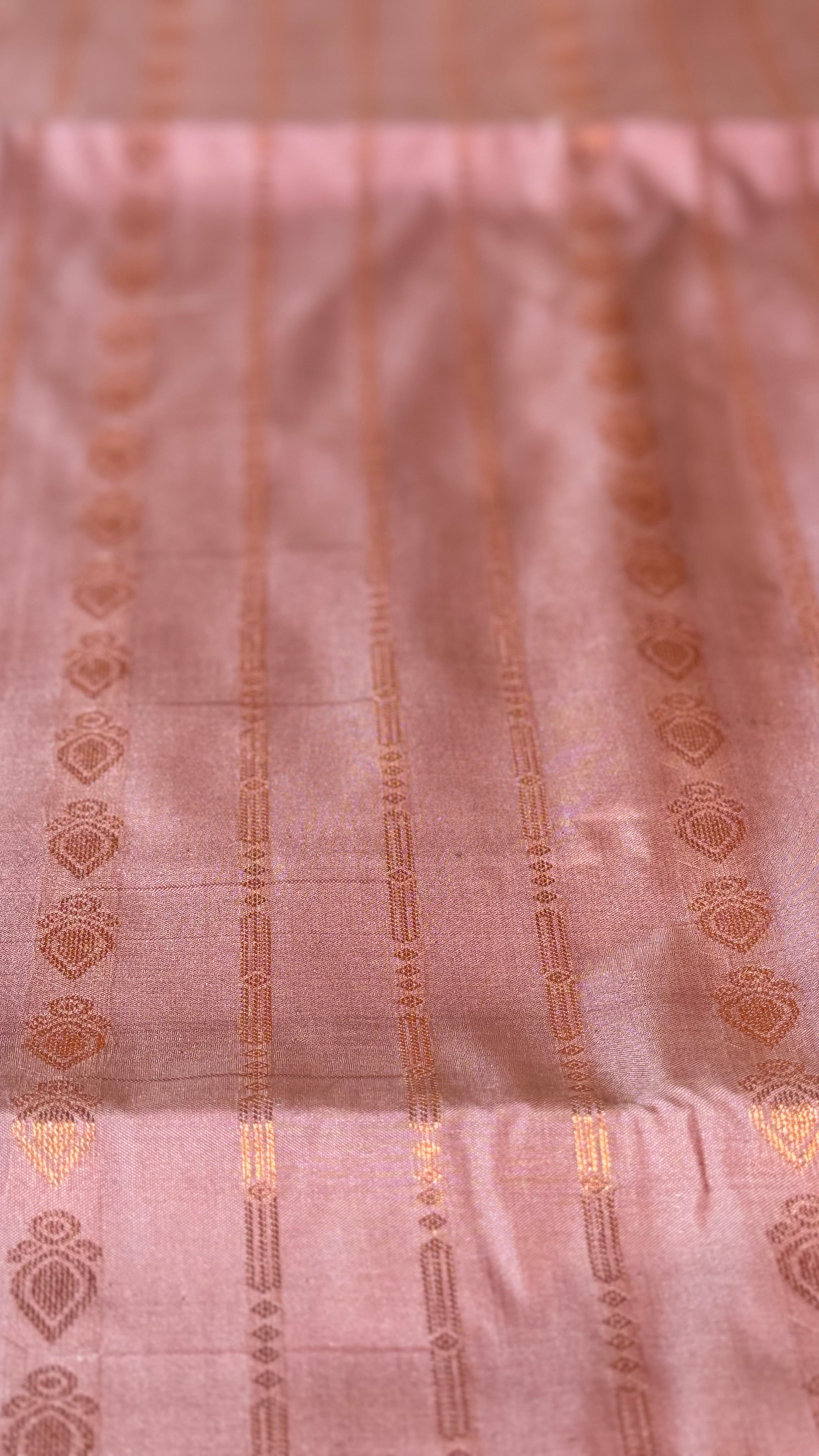 Soft Silk Saree - Rose Gold