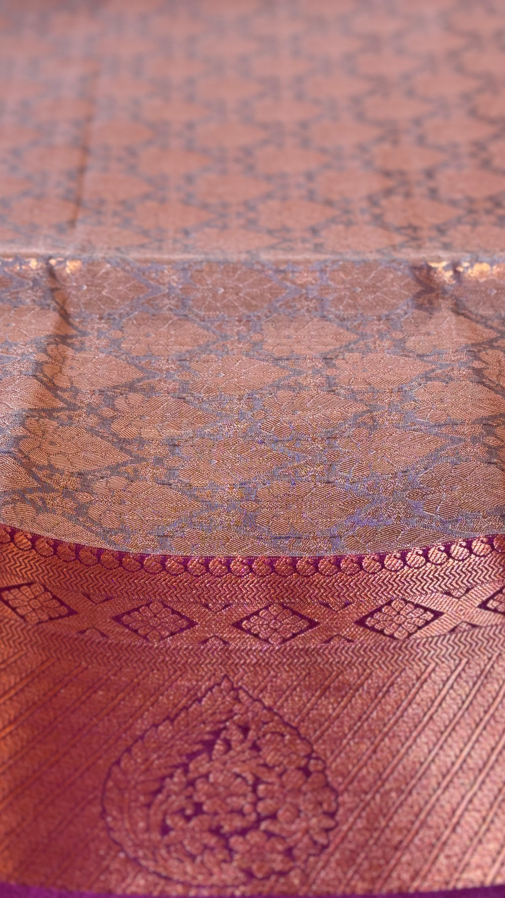 Soft Silk Saree - Rose Gold