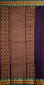 Handloom Chettinad Pure Cotton Saree with Thazhampoo Border