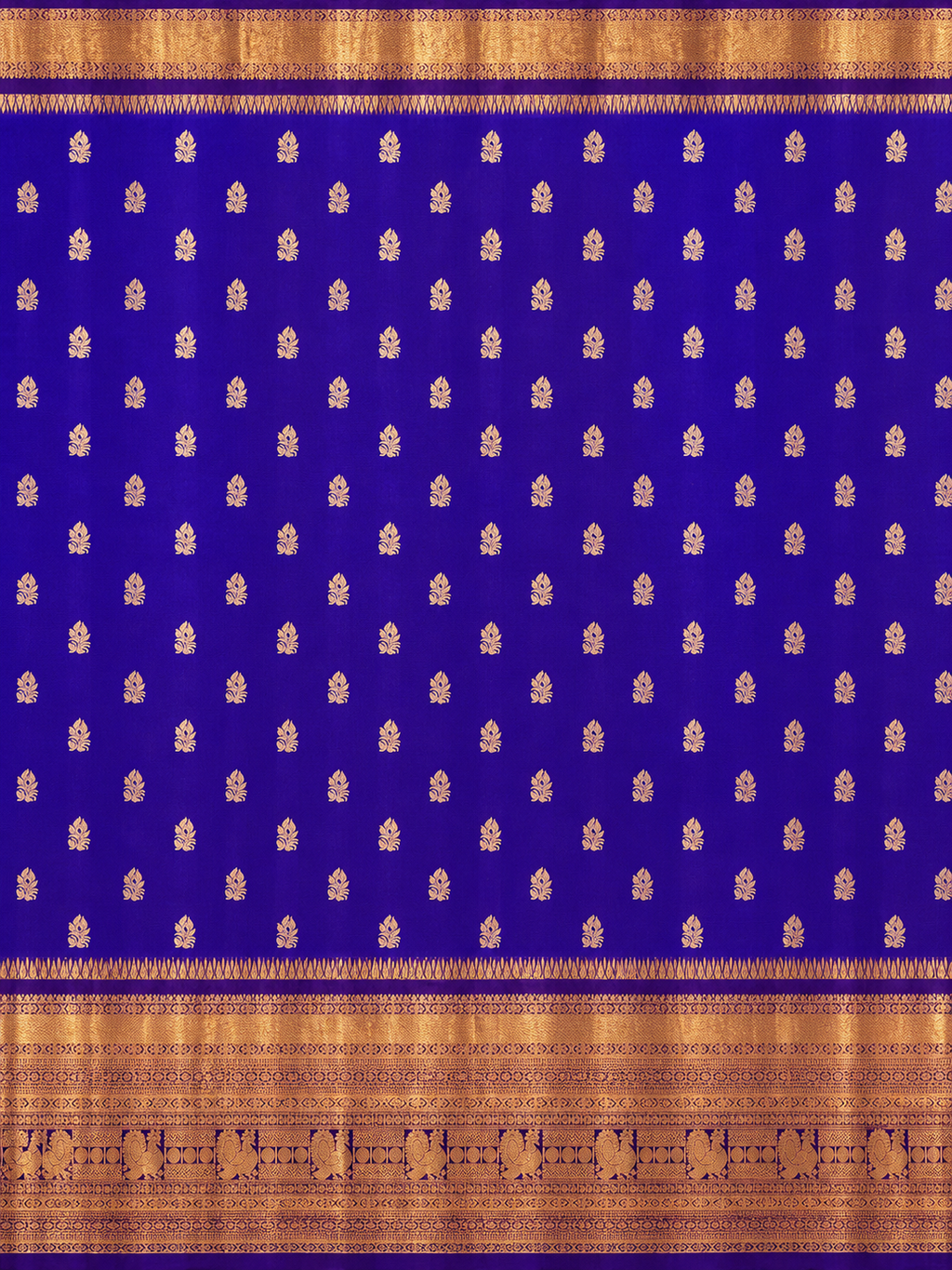 Kanchi Varisaipet Long Border Majesty- Royal Purple