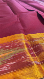 Ikkat Border Cotton Saree