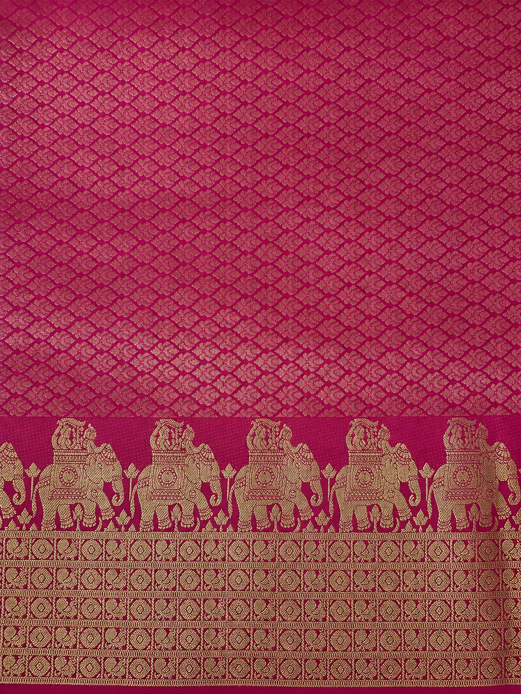 Kalyana Urvalam – Pure Silk Saree – Pallaku Motifs – Deep Pink