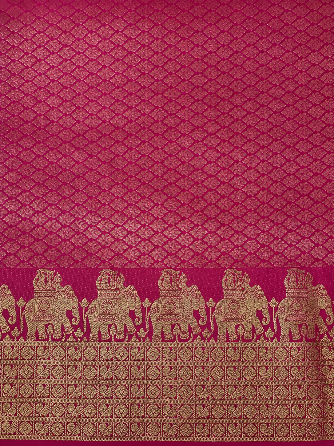 Kalyana Urvalam – Pure Silk Saree – Pallaku Motifs – Deep Pink