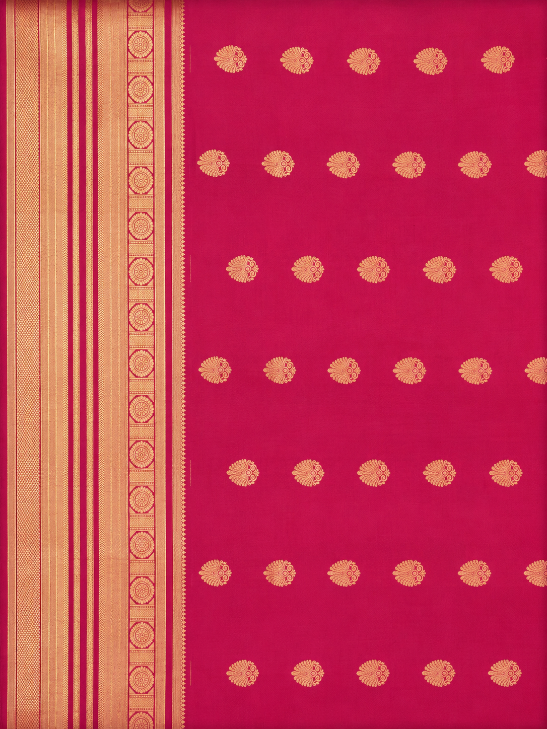 Luxury Silk Blend Kanchipuram Pattu | Bridal Red | Grand Pallu