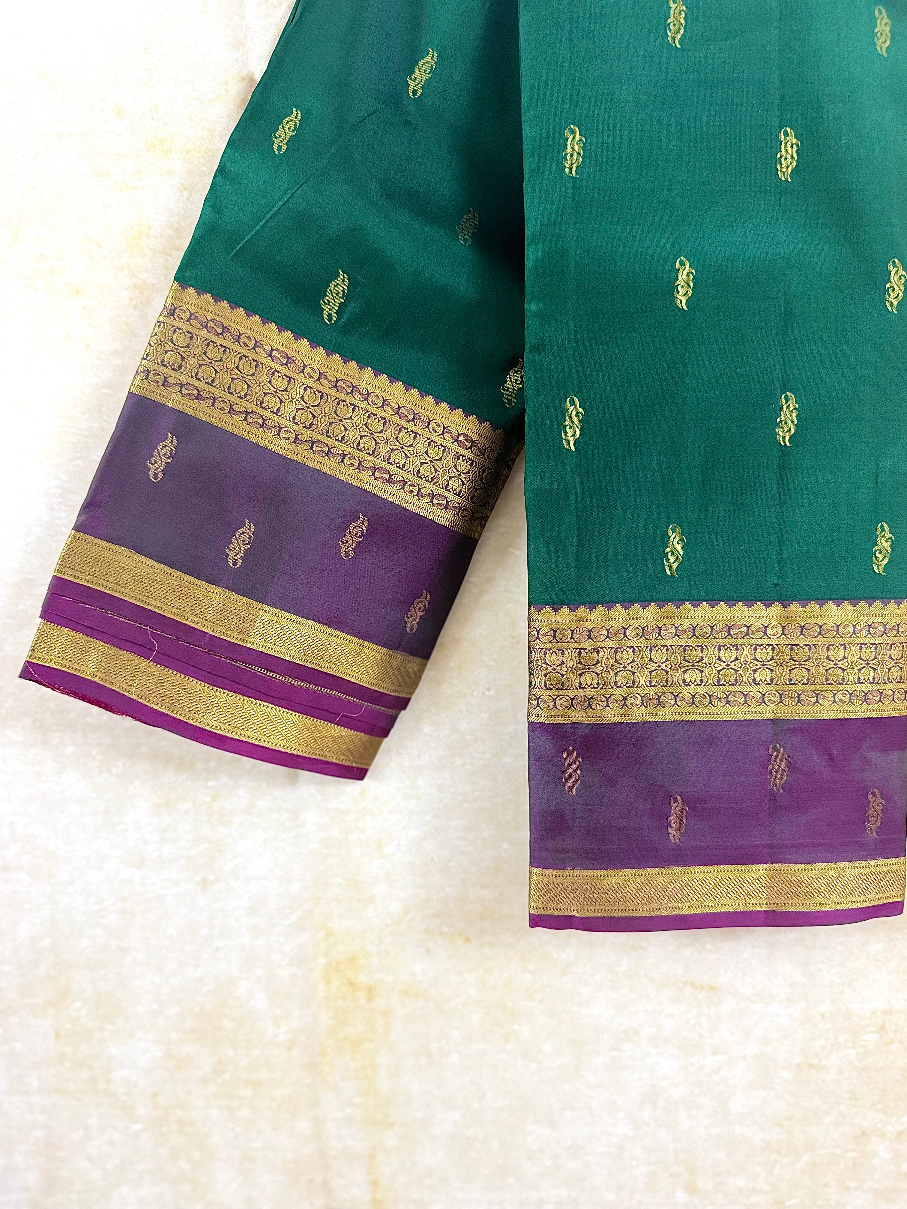 மரகதம் | Pure Handloom Silk Saree | கத்திரிப்பூ Rettaipet Border