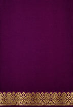 Kanchi Silk-Touch One Inch Border Saree - Magenta