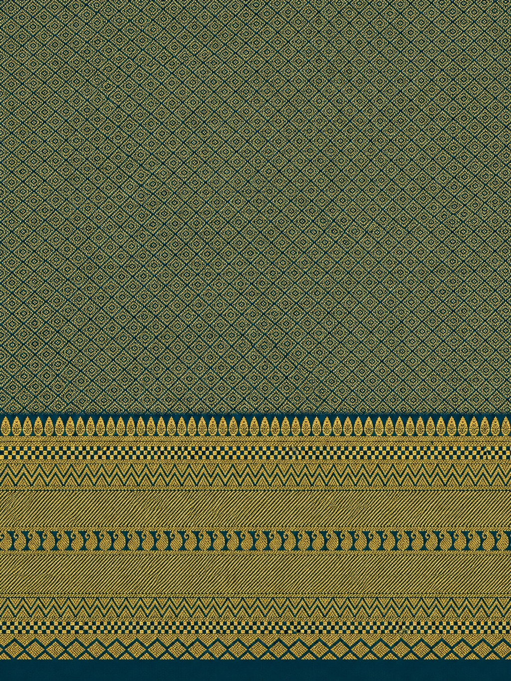 Kanchi Varisaipet Vasthram- Pure Silk Saree- Emerald Green