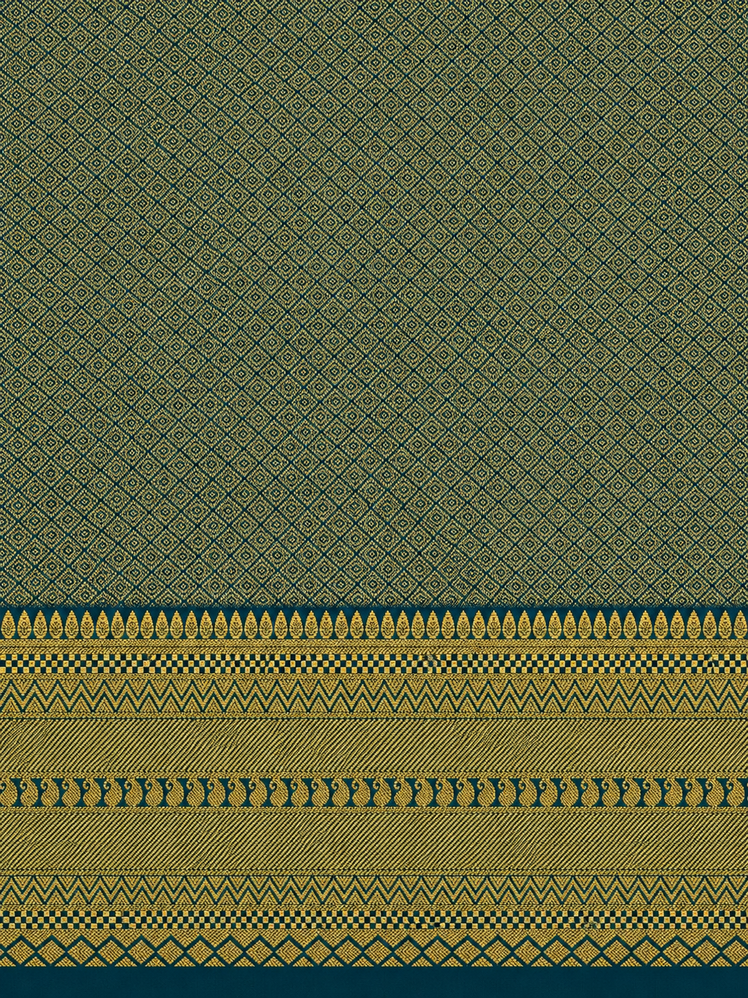 Kanchi Varisaipet Vasthram- Pure Silk Saree- Emerald Green
