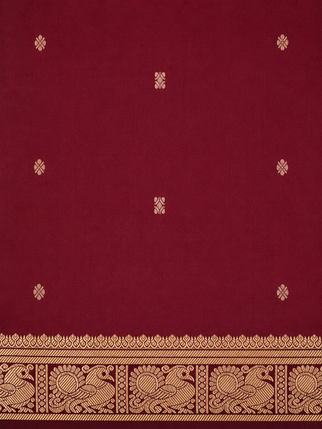 Kanchi Annam Aura – 2 Inch Border- Maroon