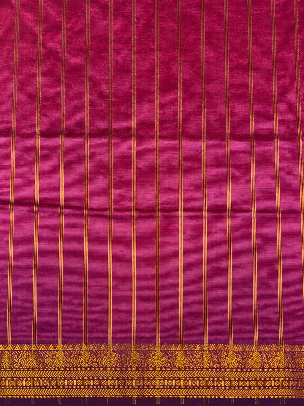 Mangalagiri Silk Saree - Magenta