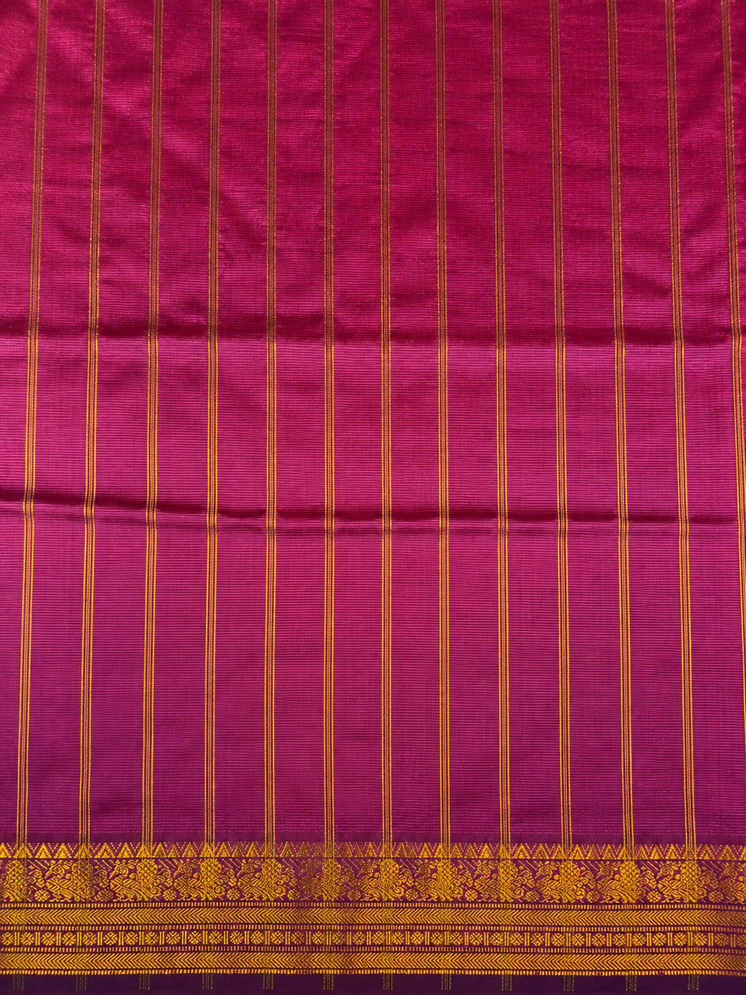 Mangalagiri Silk Saree - Magenta