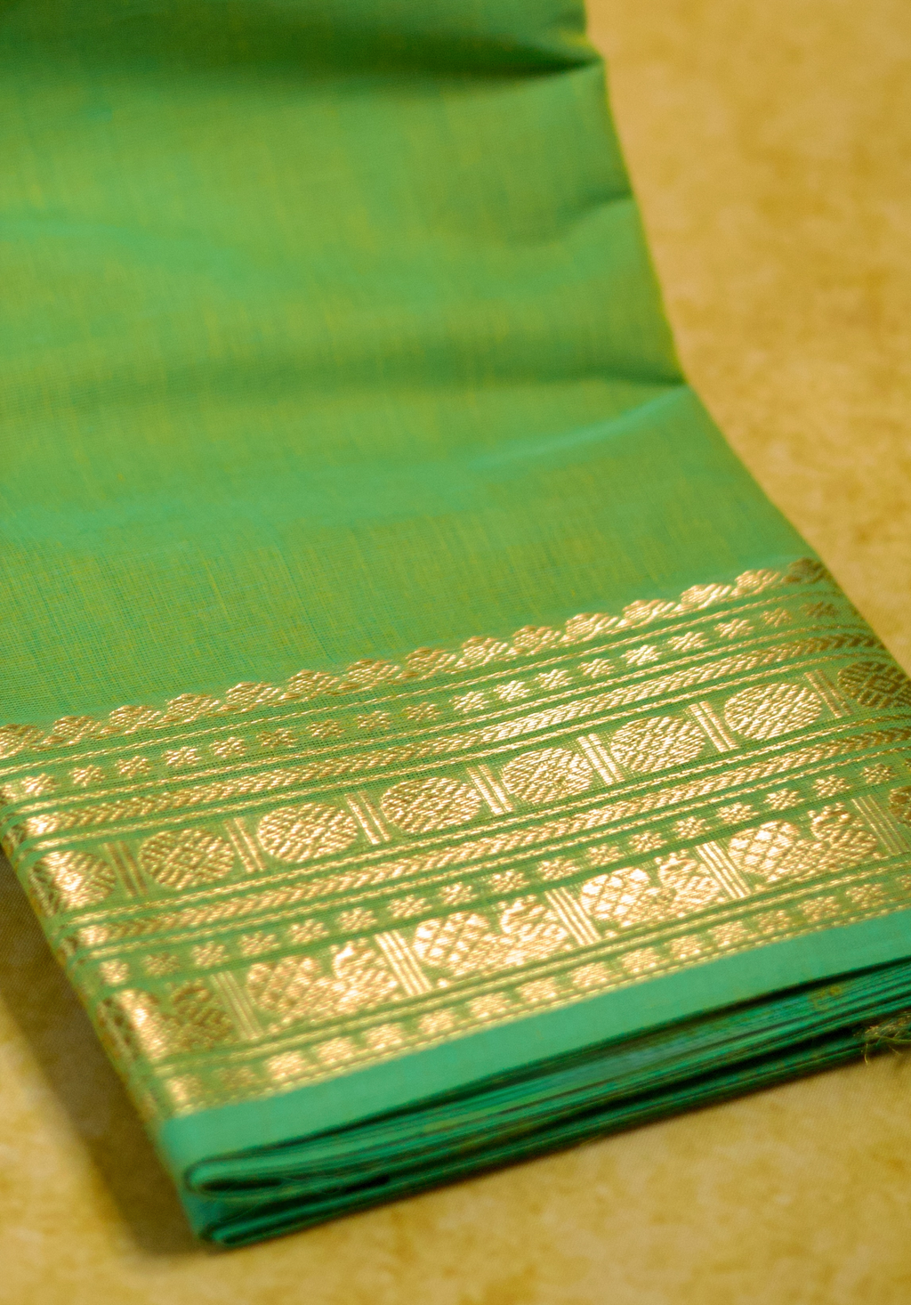 Pure Chettinad Handloom Cotton Saree – Green