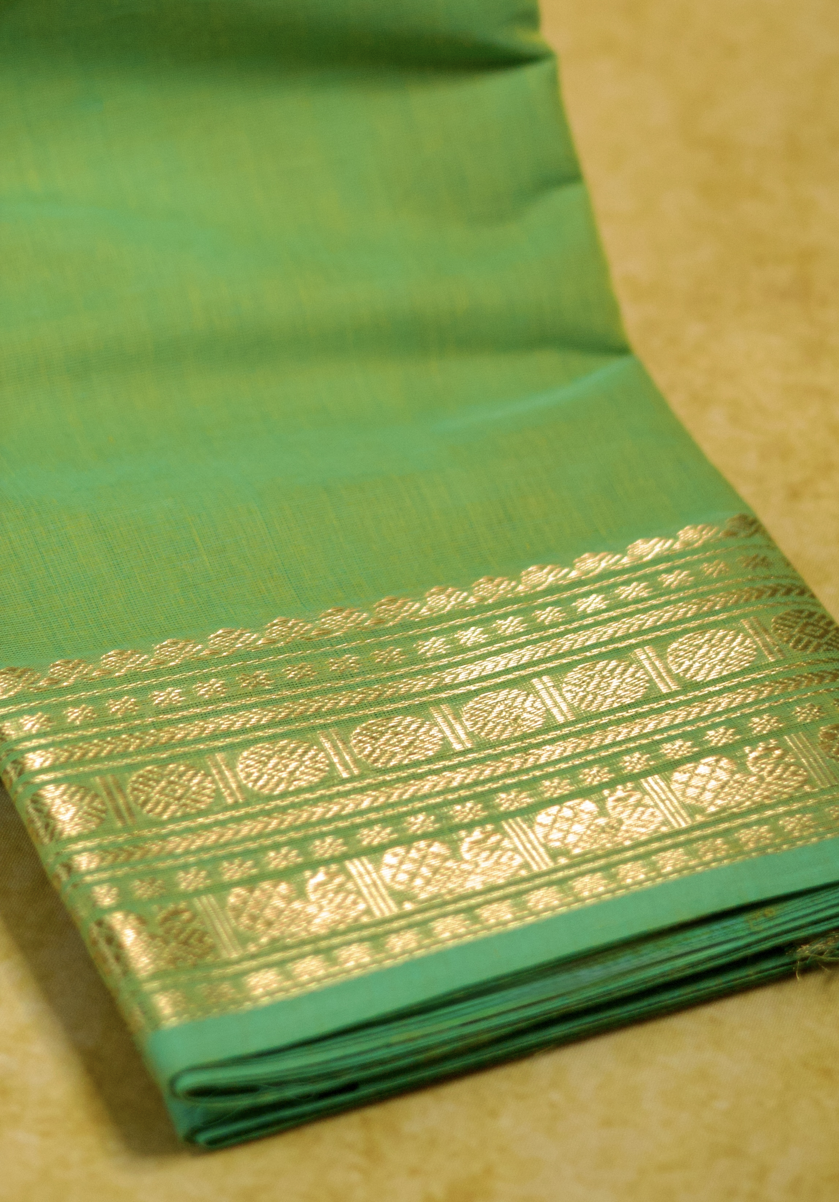 Pure Chettinad Handloom Cotton Saree – Green