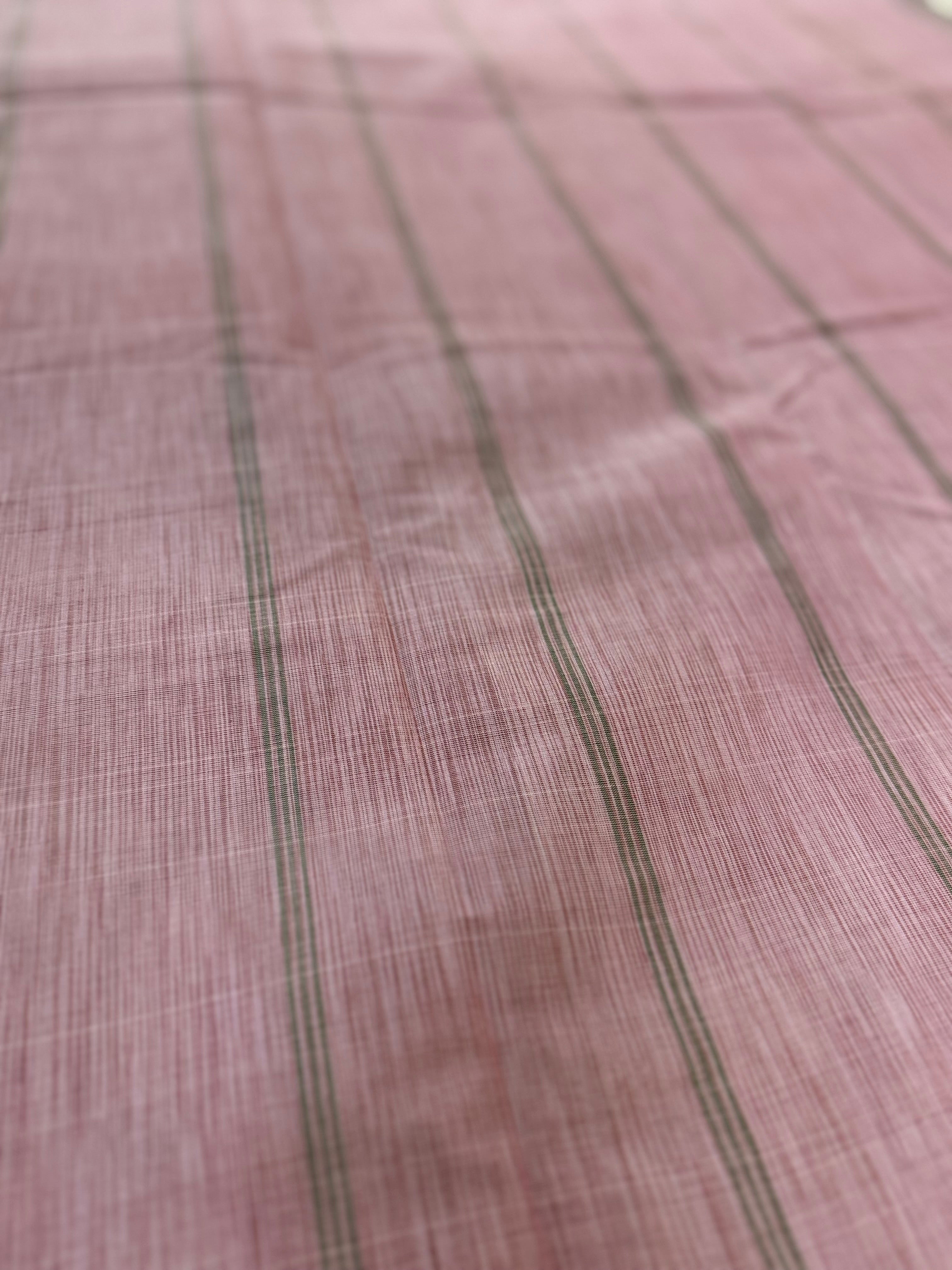 முப்பாகம் | Traditional Handloom Chettinad Cotton Saree | Three-Colour Division