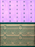 Soft Silk Saree - Dusty Rose Body with Varisaipet Border