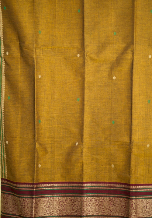 Chettinad Handloom Pure Cotton Saree with Thread Work Border