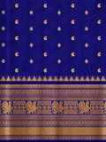 Kanchi Varisaipet Long Border Majesty- Deep Navy Blue