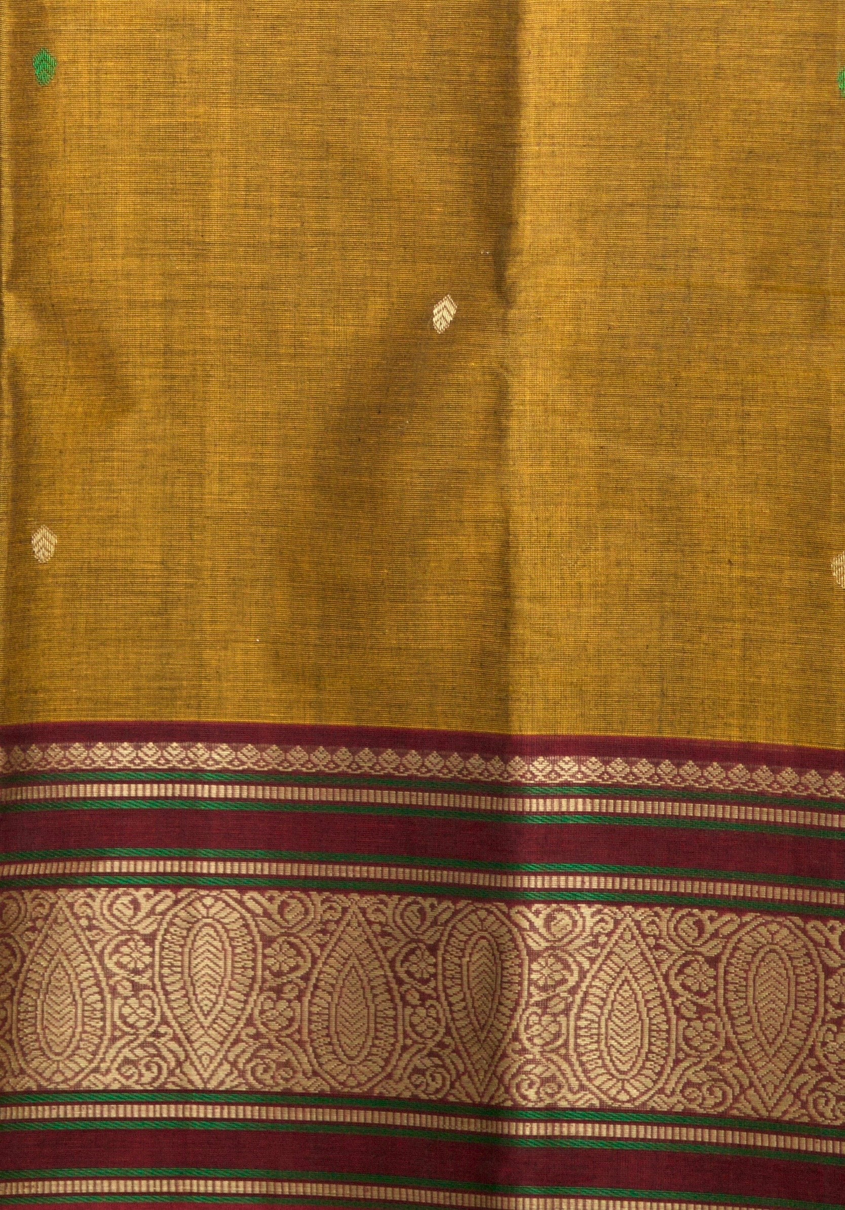Chettinad Handloom Pure Cotton Saree with Thread Work Border