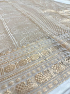 Pure Chettinad Handloom Cotton Saree – White