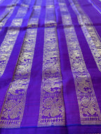 Pure Handloom Thirubhuvanam Silk Saree | Rettaipet Elephant Border | Grand வரிசைபேட் Pallu