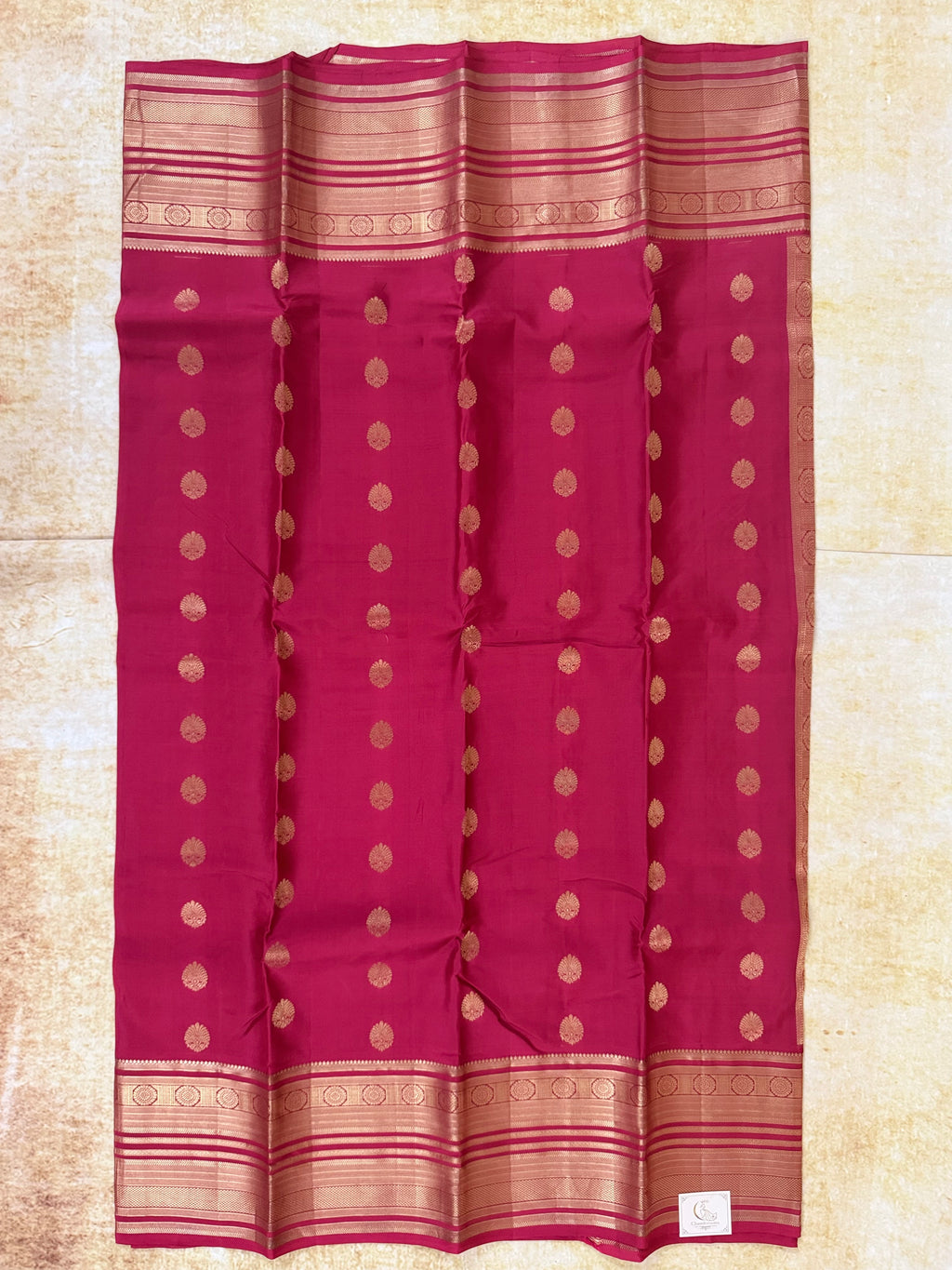 Luxury Silk Blend Kanchipuram Pattu | Bridal Red | Grand Pallu