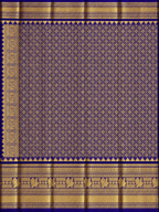 Kanchi Varisaipet Long Border Majesty- Deep Navy Blue