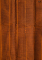 Pure Handloom Chettinad Cotton Saree | Plain Black Body | Orange Border | Office Wear