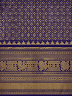Kanchi Varisaipet Long Border Majesty- Deep Navy Blue