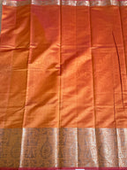 Tussar Silk Saree - Rust Orange