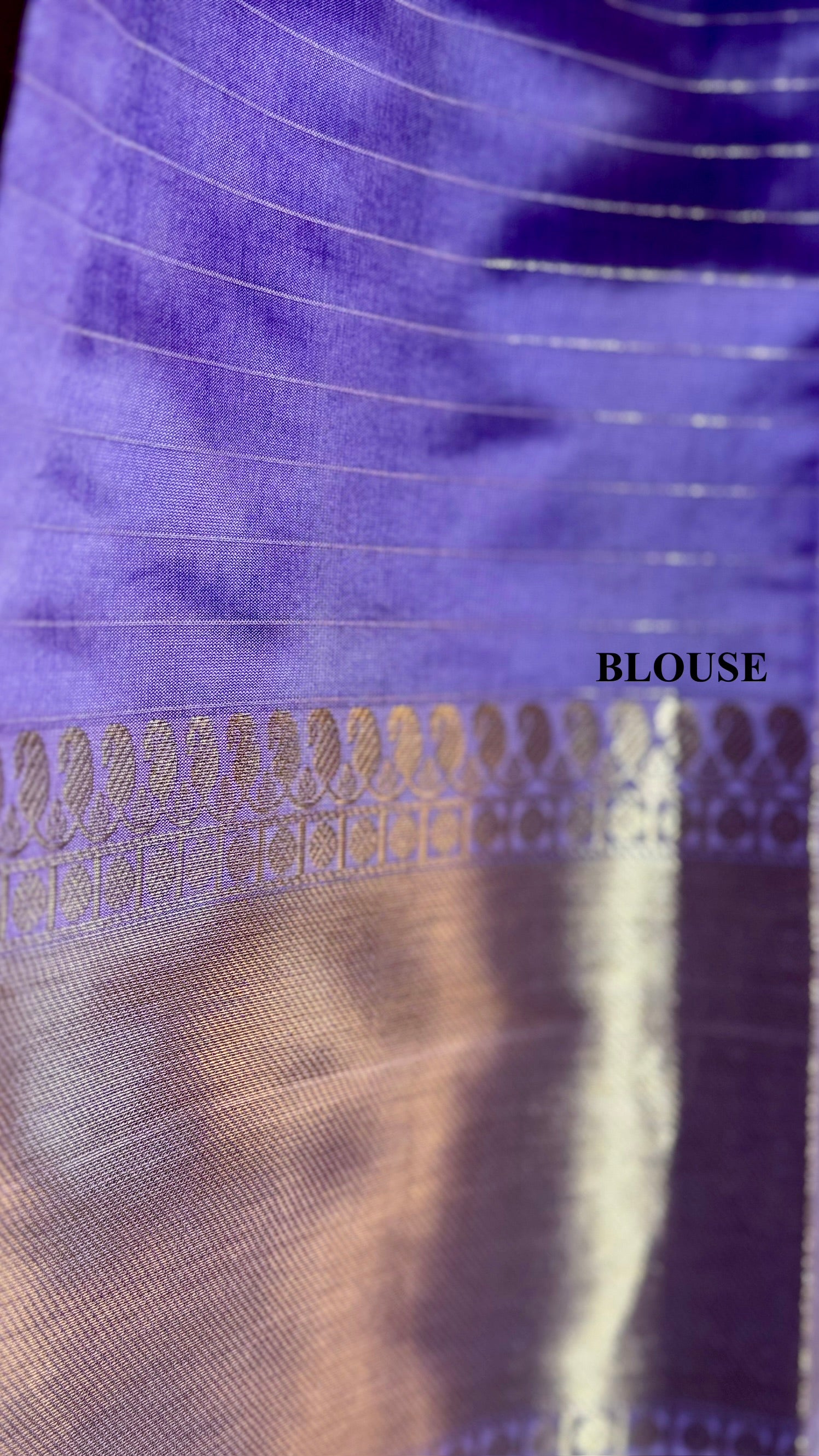 Checked Silk Saree - Lilac
