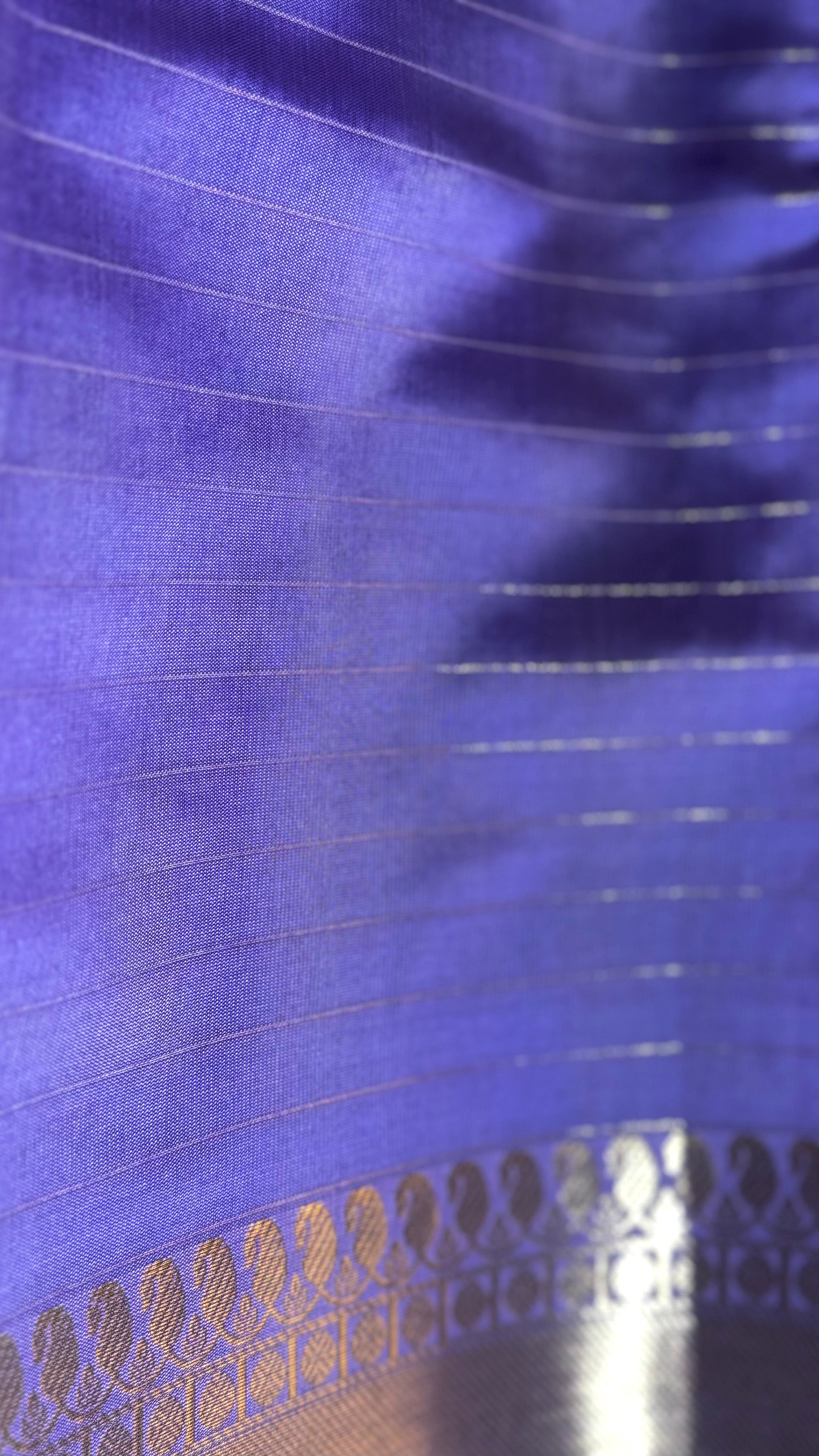 Checked Silk Saree - Lilac