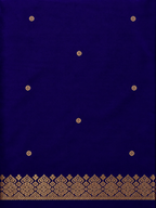 Kanchi Silk-Touch One Inch Border Saree - Deep Purple