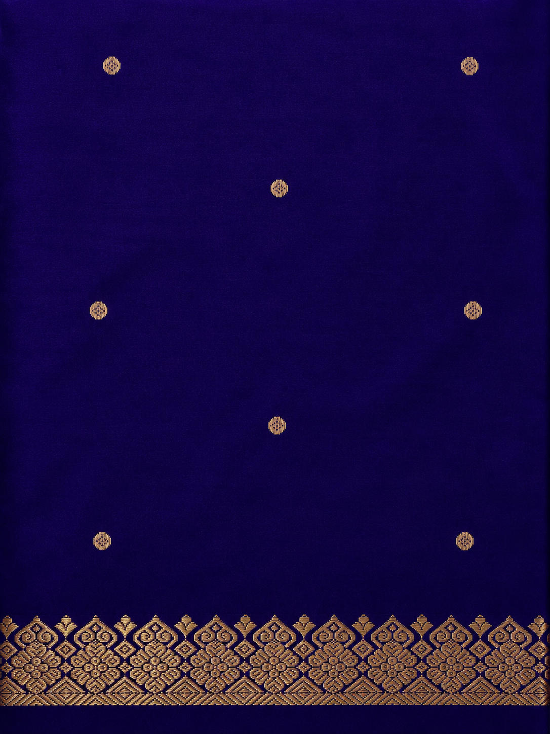 Kanchi Silk-Touch One Inch Border Saree - Deep Purple