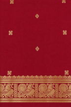 Kanchi Annam Aura – 2 Inch Border- Kumkum Red